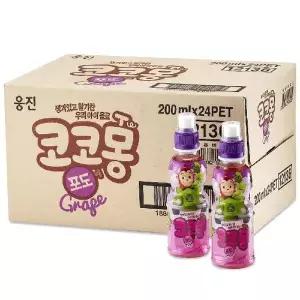 [셀러허브][웅진식품] 코코몽 키즈 음료 포도맛 200ml x 24병 x 2박스 (S16231490)