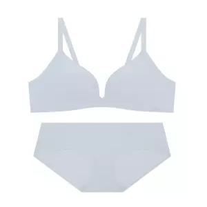 게스언더웨어 더블 윙 프리컷 브라 팬티 세트 - 라이트그레이 GEWBR518LGY_PT _P