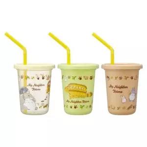 토토로 고양이버스 스트로우 빨대물컵 3p세트 230ml
