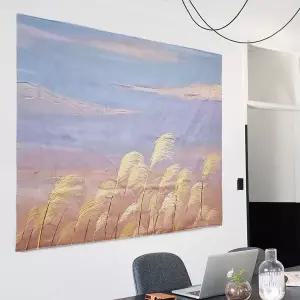 갈대 그림 패브릭 포스터 L 사이즈 벽걸이 인테리어 소품 유화