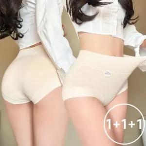 [로즈엘리][3종] 치즈스판 파스텔 하이웨스트 순면팬티