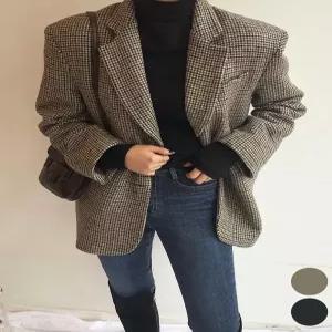 [위시드]데일리 체크 벨티드 하프 코트 (WIADCT009)