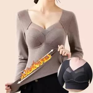 [로즈엘리]투인원 캡내장 양면기모 티셔츠 이너 발열내복