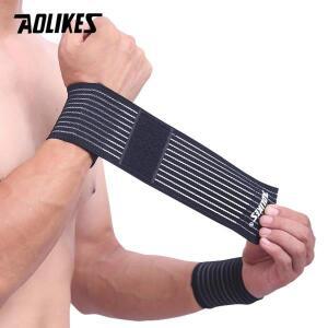 AOLIKES 1PCS 코튼 탄력 붕대 핸드 스포츠 팔찌 체육관 지원 손목 받침대 랩 터널