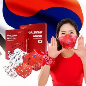 힘내라 대한민국 월드컵 패션마스크 (빨간색5매+흰색5매 총10매입)