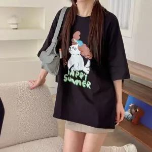파자마 롱 티셔츠 반팔 루즈핏 홈웨어