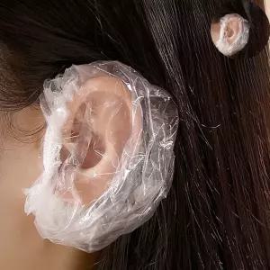 일회용이어캡 100P 염색비닐 귀보호커버 귀이염방지