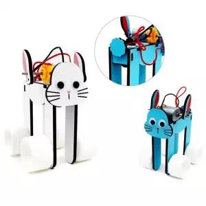 48727965-[미래과학] 병뚜껑진동동물로봇만들기 토끼 x 5세트 자원재활용 리 사이클링 학교 단체