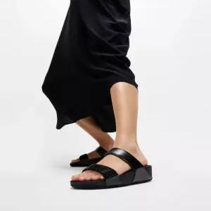 fitflop 여성 루루 크리스탈 장식 슬라이드 - 올 블랙 FT64K2D095