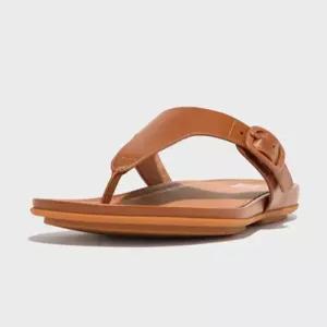 fitflop 그라시에 버클 토포스트 레더 쪼리 Light Tan