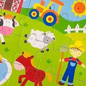 끼우기 놀이 학습 퍼즐 동물 완구 가축 유아 24p