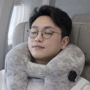 여행용 H형 에어 목쿠션 목베개 장거리 여행 필수품 H형