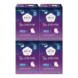 여성용품 좋은느낌 입는오버나이트 L 대형 생리대 4입x4개