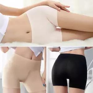 [로즈엘리]실키 심리스 10cm 하이웨스트 사각팬티 3장세트