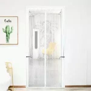 스트라이프 문 이 장(100x210cm)(화이트) 자석장