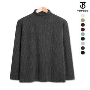 [탑보이][탑보이] 제인 골지 오버핏 반폴라 티셔츠 (LW064)