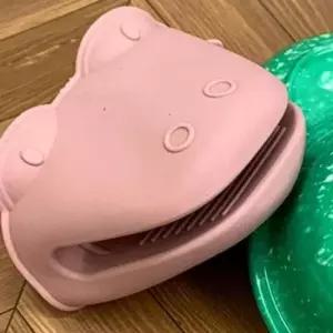 그릇 실리콘 홀더 식당 고온 냄비손잡이 장갑 핑크