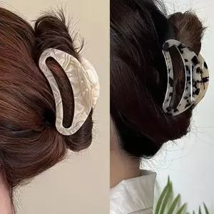 여성 이 반묶음 올림 머리 헤어 마블 집게 똥핀 반핀