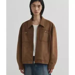 매장정품 드로우핏 DRAWFIT DRAW FIT 스웨이드 패널 트러커 집업 자켓 [BROWN] DFJK4313BR 759164