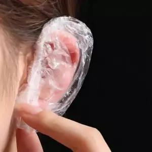 이어캡 귀마개 일회용귀마개 1회용 귀커버 100P 귀덮개 염색 비닐