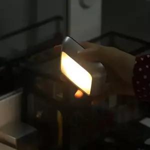 마그넷 LED 웜색 센서등 실버 이 거실 침실 계단 조명