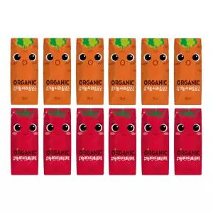 오가닉유기농 크니쁘니125ml 각6개씩 (총12팩)