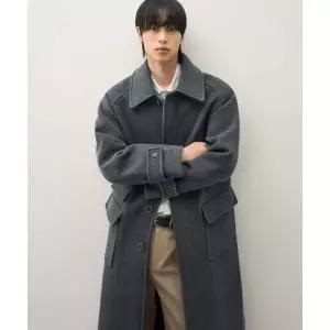 매장정품 드로우핏 DRAWFIT DRAW FIT [오정규X드로우핏] 컨사이즈 울 원더 발마칸 코트 [MELANGE GREY] DFC