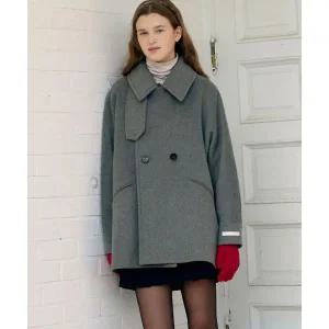 매장정품 드로우핏 DRAWFIT WOMEN 울 돌먼 핸드메이드 하프코트 [M.GREY] DFWMCT4499MGY 758923