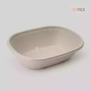 펄프 용기 타원형 620 몸통 BOX 500개 친환경 포장 도시락