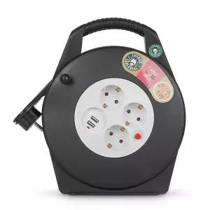 러그 케이블릴선 10M(접지3구+USB 2포트) 블랙