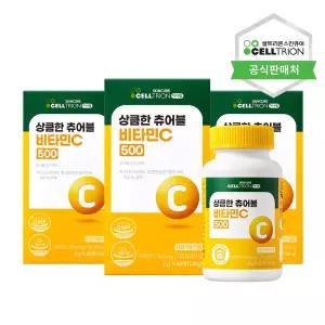[셀트리온 이너랩] 상큼한 츄어블 비타민C 500 60정 x 3개 (6개월분)