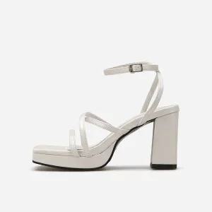 [솔트앤초콜릿] [아이들 미연 착용] 와이드 스퀘어 토 앵클 스트랩 샌들 412224014 (8.5cm/2colors)