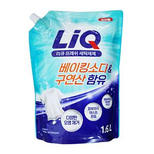 애경 리큐 프레쉬 베이킹소다 구연산 함유 액체 세탁세제 일반용 1.6L 1개 빨래