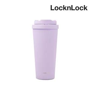 락앤락 데일리 원터치클립 텀블러 550ml 라벤더 스텐 보온 보냉 손잡이 차량용 LHC3249LVOL