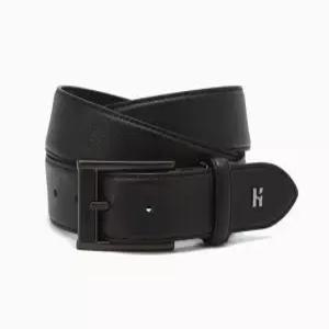 (쇼핑백동봉) 블랙 단색 H장식 소가죽 벨트 HJBE5E331BK