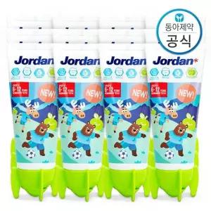 조르단 6세 이상 유아 어린이치약 고불소 1000ppm 뉴스텝2 90g 12개
