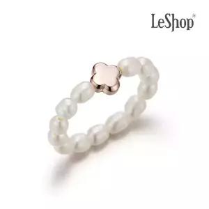 [르샵주얼리] 14K 클로버 담수 반지(GoldPlated)_LJ4197BRR