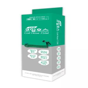 삼정크린마스터 코일호스7.5m 분사기 워터건 창문 베란다 정원 유리창 화분 텃밭 바닥청소 세차용