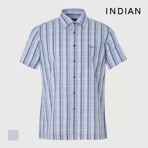 [INDIAN] 린넨 블랜 미디움 체크셔츠_MITNS3M3341
