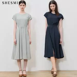 [쉬즈미스(SHESMISS)] 여유로운 린넨라이크 밴딩 원피스 (택가격: 348000원)