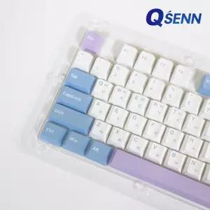 QSENN 블루퍼플 PBT 체리프로파일 한글 키캡 108키
