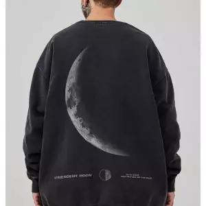 후드티 오버핏 후드집업 M-8XL 남자 남성 스트리트 낫 달 프린트 빅사이즈 학생 레저 맨투맨 미국 레트로