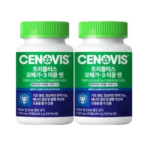 세노비스 트리플러스 멀티비타민 오메가3 이뮨 남성 80캡슐, 2개