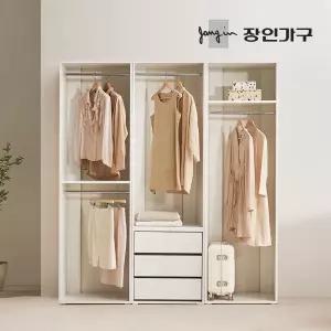 (무료배송) 올리세 E0 드레스룸 시스템 옷장 세트 1800 A (600 2단행거+긴옷행거
