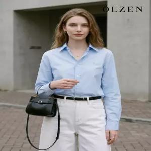 [(우먼)][OLZEN W] 여성 코튼 케주얼 베이직 셔츠 (ZLD5WC2101)