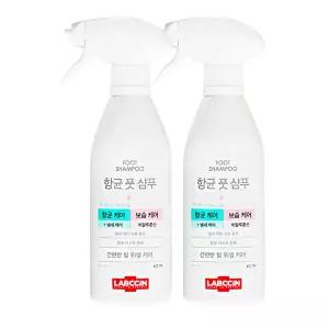 애경 랩신 항균 풋 샴푸 모이스처 블랑 코튼향 410ml 2개 보습케어 발씻기 발냄새