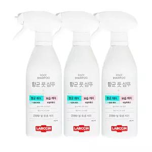 애경 랩신 항균 풋 샴푸 모이스처 블랑 코튼향 410ml 3개 보습케어 발씻기 발냄새