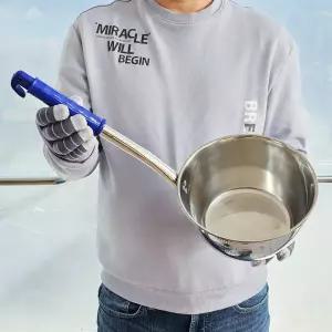 리빙아트 표준 멀티볼 2호 (소) 2000ml 스텐 통삭구 삭구 배식 국자 스텐바가지 자루바가지