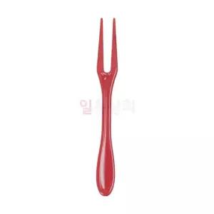 두발 미니 포크 CI 84mm 벌크포장 5000개 빨강 과일 디저트 두날포크