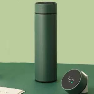 901M 온도표시 보온병 500ML 그린 휴대용스텐물병 분유